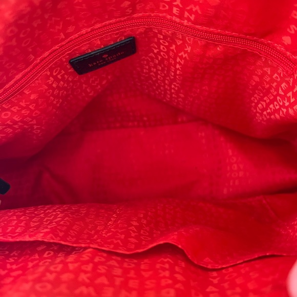 Kate Spade Wellesley Rachelle Off White & Black Handbag/Crossbody Red Interior - Picture 10 of 13